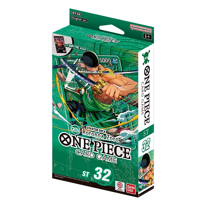 One Piece TCG ST-32 Starter Deck - GREEN Roronoa Zoro | English | Sealed - Magic Draw
